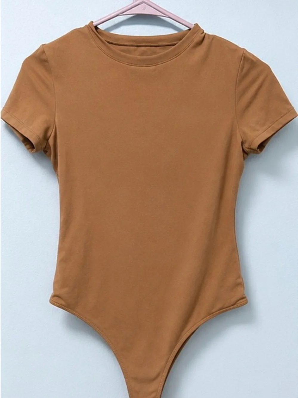 PUMIEY Brown Second Skin Short Sleeve Bodysuit | Size Small | Like New